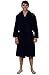 Del Rossa Mens Fleece Robe, Hooded Bathrobe