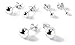 5 Pair Set Sterling Silver Round Ball Stud Earrings with Matching Backings, 2mm, 3mm, 4mm, 5mm, & 6mm, By Regetta Jewelry