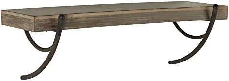 Household Essentials Rustic Wood Wall Mounted Decorative Shelf