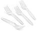 [50 White Forks] Plastimade Disposable Heavy Duty Plastic Cutlery,Great for Every Day Use, Home, Office, Party, Picnics, or Outdoor Events,