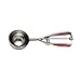 Cake Boss Stainless Steel Tools and Gadgets Mechanical Ice Cream Scoop with Red Silicone Grips
