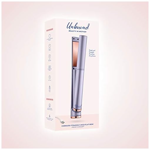 Conair Unbound Cordless Titanium 1" Flat Iron - The First High Performance Cordless, Rechargeable Flat Iron for Sleek & Straight Styles Anytime, Anywhere