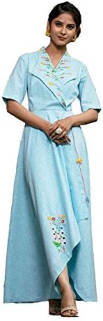 Stitched Poetry Women's Exuberance Ankle-Length Overlapping Dress