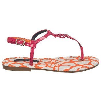Tommy Hilfiger Girls' Kids' Betty Charm Sandal Pre/Grade School Fuchsia/Orange 4 Big Kid
