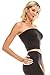 Kurve Women’s Strapless Tube Top - Medium Length Seamless Bandeau Stretchy Sexy Bra Tops, UPF 50+ (Made in USA), Black, Medium/Large