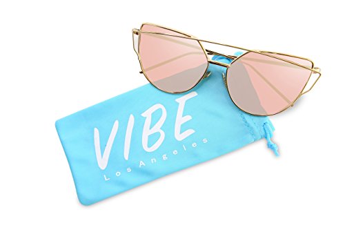 Vibe la cat eye flat reflective flash lenses metal fram…