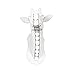 Cardboard Safari Recycled Cardboard Animal Taxidermy Giraffe Trophy Head, Juliette White Medium
