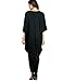 Verdusa Women's Loose Batwing Dolman Sleeves Maxi Long Boho Dress Black L