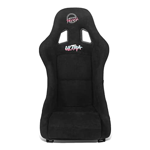 NRG Innovations FRP-303BK-PRISMA Black Alcantara Bucket Racing Seat - Medium Size