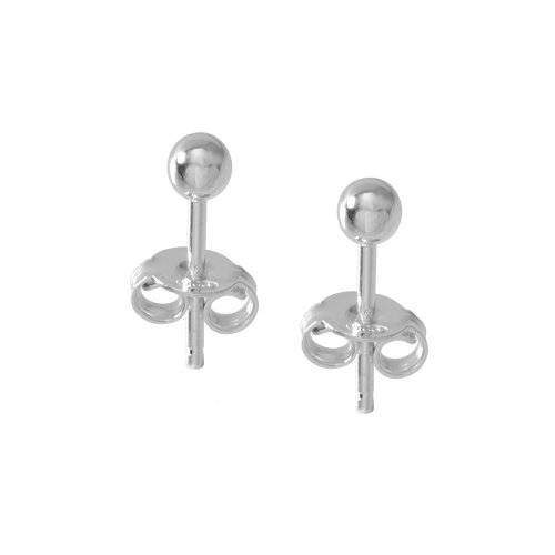 VINANI Ohrstecker Kugel Mini Sterling Silber 925 Ohrringe OMK