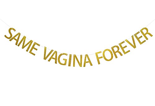 Hoter SAME VAGINA FOREVER Diamond Ring Single Party Banner Bunting Flags (11)