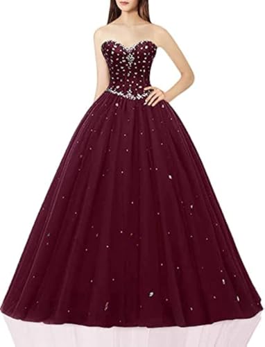 Ball-Gown Tulle Sweetheart Quinceanera Dresses Long Evening Dress main image 1