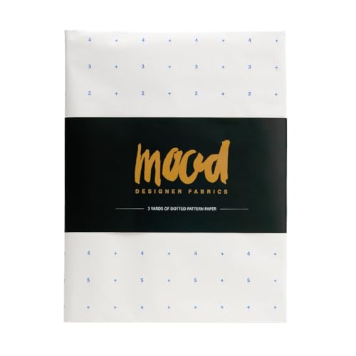 White Dotted Pattern Paper - 3 Yards Bundle for Sewing, Crafting, and Drawing by Mood Exclusive Fabric, Standard Weight 40 inch Width, Sewing Tracing Paper