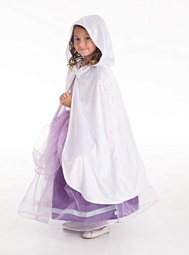 Little Adventures Traditional Hooded Princess Cloaks (White, L/XL Age 5-9)