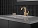 Delta Faucet Vero Single Hole Bathroom Faucet, Gold Bathroom Faucet, Single Handle Bathroom Faucet,Bath Faucet, Metal Push Pop-Up, Champagne Bronze 553LF-CZ