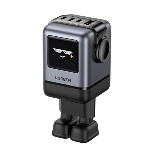 UGREEN UNO 100W USB C Ladegerät 4-Port, LED Display Robot Charger
