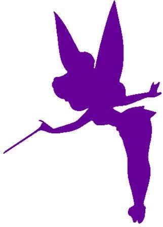 Tinker Bell Fairy Purple 6" Car Truck VINYL Decal Art Wall Sticker USA Kids Fun Disney