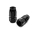 X AUTOHAUX 2pcs Black Aluminum Alloy 8AN Straight Swivel Car Fuel Oil Hose End Fitting
