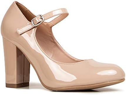 tan mary jane heels