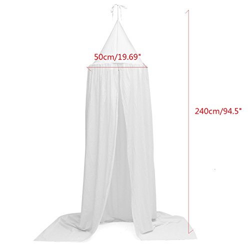 image for Jeteven Cotton Canvas Dome Bed Canopy Kids Play Tent Mosquito Net for 