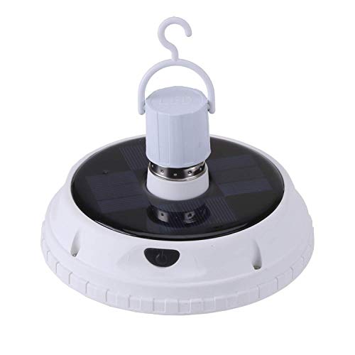Solar Light Bulb Portable LED Emergency Solar Lights 10W E27 Hanging Tent Light Outdoor Indoor Use 3 Brightness Mode Solar Energy Light for Camping Tent Hooking Garden Camp Chandelier