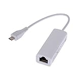 Caxico Micro USB 2.0 5 Pin to Ethernet 10/100 m RJ45 Network LAN Adapter Card for Tablet