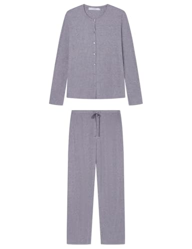Women'secret Pijama Largo Cosmic Generics PJ Collection Pyjama, Grey, XS para Mujer