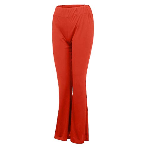 Sunyastor Womens Bootcut Yoga Pants, Fashion Casual Elastic Office Tummy Control Workout Running Bootleg Flare Pants Orange