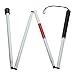 TOOGOO(R) Visually Impaired Crutch Cane Blind Walking Stick Walker Aluminium Easy Folding