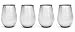 +Steel Stainless Steel Stemless Wine Glasses, Set of 4, 16oz, Unbreakable 18/8 Stainless Steel, Dishwasher Safe Shatterproof BPA Free Great for Outdoors, Picnics & Camping