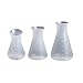 3Pcs Erlenmeyer Flask,Plastic Flask Conical Flask for Laboratory Students Educational Learning Toys(50ml+100ml+500ml)