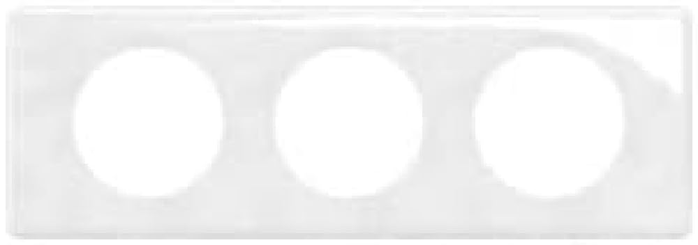 LEGRAND - Céliane Plate - Finishing Plate for sockets and switches Céliane - 3 Stations - Limoges Porcelain