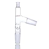 Laboy HMA017101 Glass 3 Way Distilling Adapter Vigreux with 10/30 Top Thermometer Joint and 24/40 Lower Joints Lab Glassware