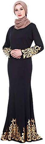 Janjunsi Muslim Women Dress Long Sleeve Fishtail Gown Islamic Robe Kaftan Abaya