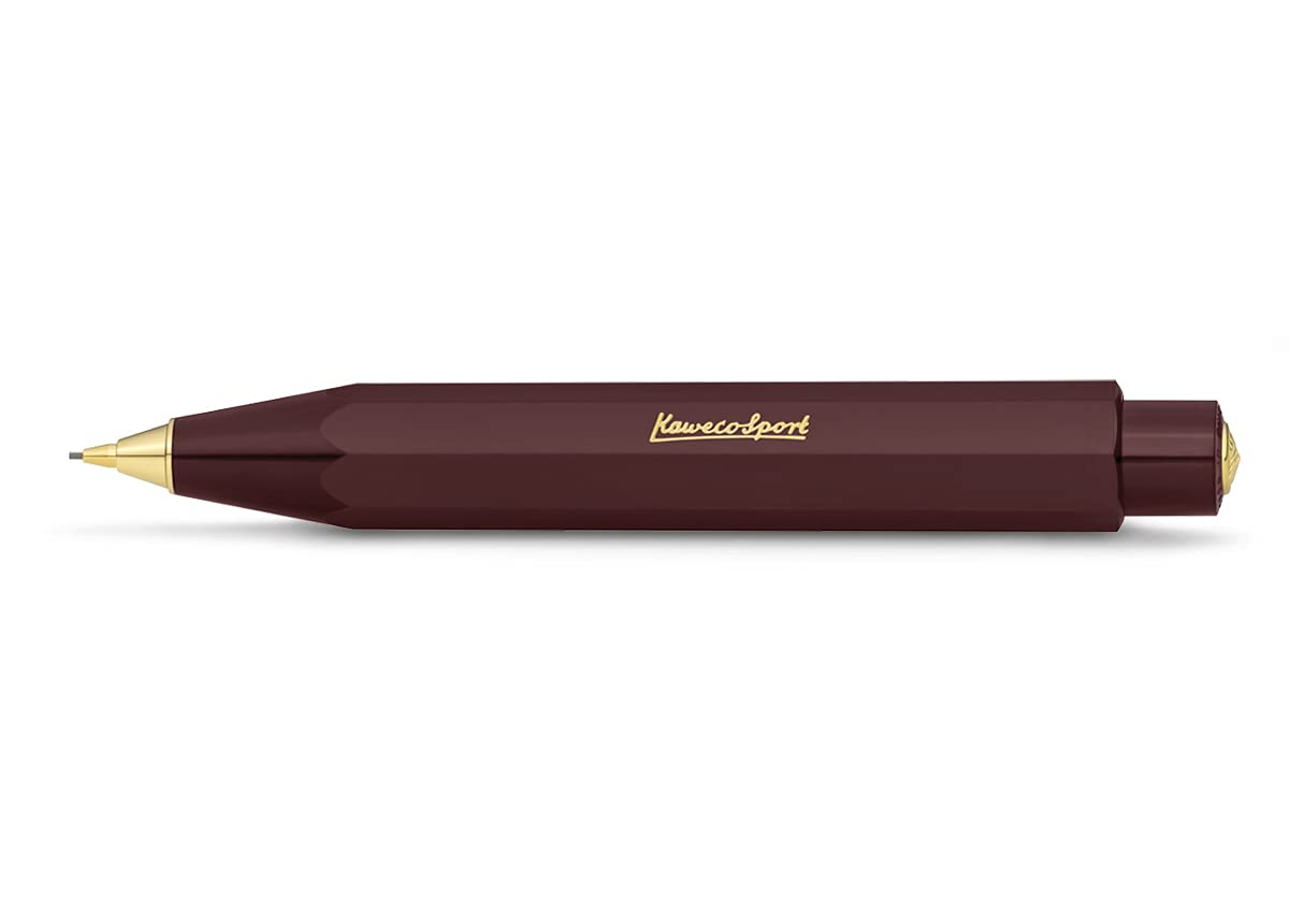 Kaweco CLASSIC SPORT Mechanical Pencil Bordeaux 0.7 mm HB I Refillable Lead Pencil 10.5 cm in Classic Design
