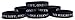 TheAwristocrat 6 Pack ONE Life, ONE Chance. NO Regrets Inspirational Silicone Wristband Rubber Bracelet (Black, X-Large (8.5
