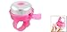 Bike Bicycle Bell Ring Round Pink Silver Tone Plastic Metal Sound Alarm