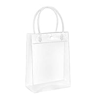 Hejia Large-capacity Transparent Handbag Shopping Package Clear Tote Bags Gift Bag with Top Zip Closure for Women