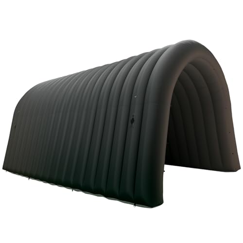 Inflatable Sports Tunnel Entrance with Blower Inflatable Tunnel Tent for Business Advertising Event Exhibition 20X10x10Ft Black