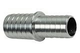 ICT Billet 5/8" to 3/4" Inch Hose Barb Splice Coupler Reducer Repair Fitting Adapter Connector Radiator Coolant Intercooler Heat Exchanger Fluid Designed & Manufactured in USA Bare Aluminum AN627-11A