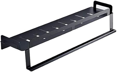 Bastidores Negro de acero inoxidable montado en la pared de la toalla