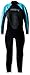 O'Neill Youth Reactor 3/2mm Back Zip Full Wetsuit, Black/Graphite/Turquoise, 14