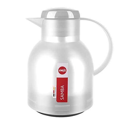 Garrafa Térmica de 1 Litro Quick Press Samba Emsa Branca