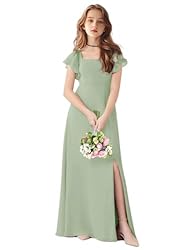 TAISHAN Junior Bridesmaid Dress for Wedding Ruffle