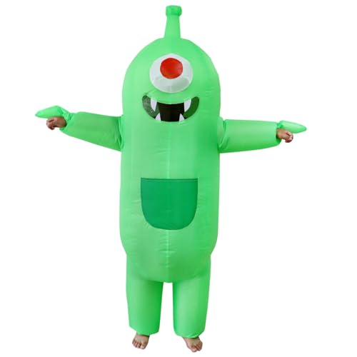 RHYTHMARTS Green Inflatable Costume for Adult Blow up Monster Costumes Inflatable Halloween Costumes for Party Christmas