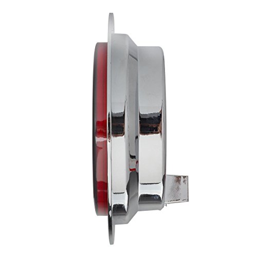 Partsam 4 Inch Round Led Trailer Tail Lights Red 40 Diodes Flange Mount, Sealed 4" Red Stop Turn Signal Brake Marker Tail LED Light for Truck Trailer RV Bus 12V
