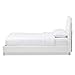 Baxton Studio BBT6376-White-Queen Bed with Upholstered Headboard, Queen, White