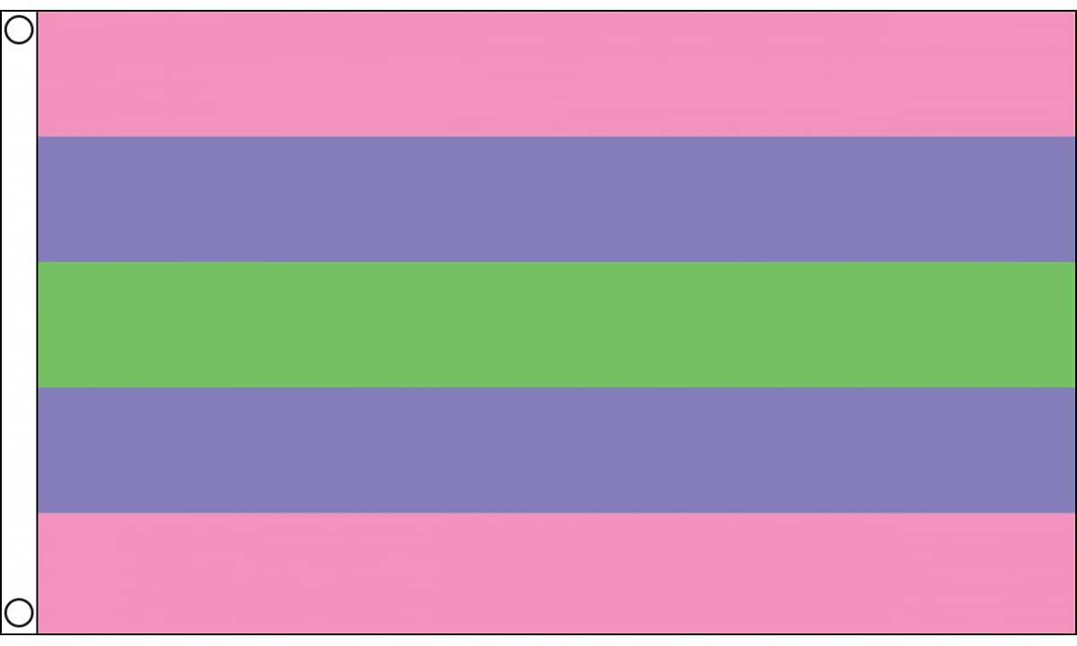 AZ FLAG - Trigender Pride Flag - 3x5 Ft - 100D Polyester Three Genders Lgbt Banner with Two Metal Grommets - Fade Resistant - Vivid Colors - 3' x 5' Feet - 150x90 Cm