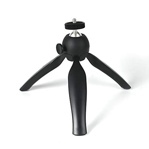 Coolux Mini Tripod Projector Mount with 360 Degrees Rotatable Heads for Projectors DSLR DVR Cameras Mini Webcam, Mount with Metal Ballhead for Camera ... (Black)