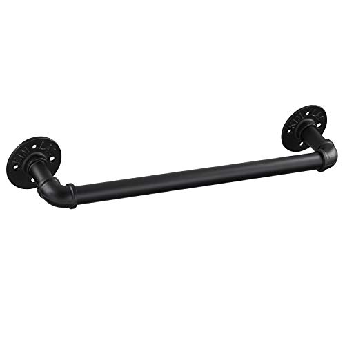 Elibbren 18 Inch Industrial Pipe Towel Bar, Bathroom Hardware Towel Bar Accessory, DIY Wall Mount Bath Towel Rack Holder, 1 Pack